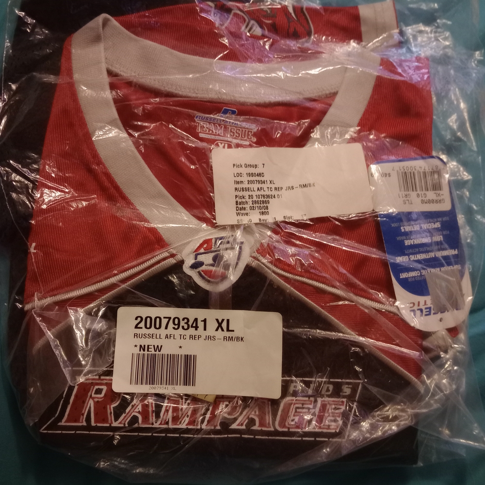 Russell Athletic Red and Black Rampage Jersey